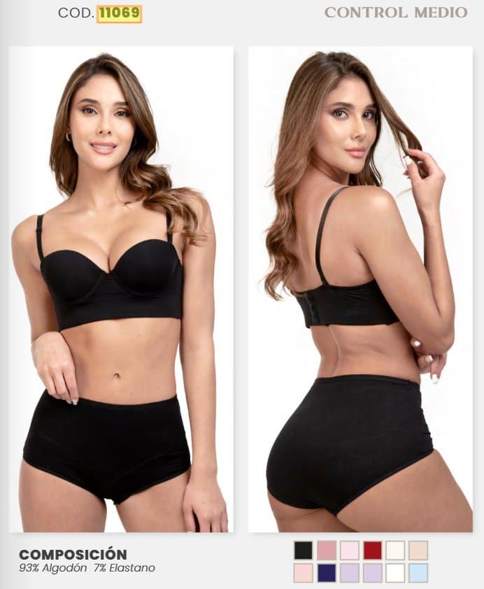 11069.00 Daniela's Panty Con Refuerzo Llano x3 Unidades