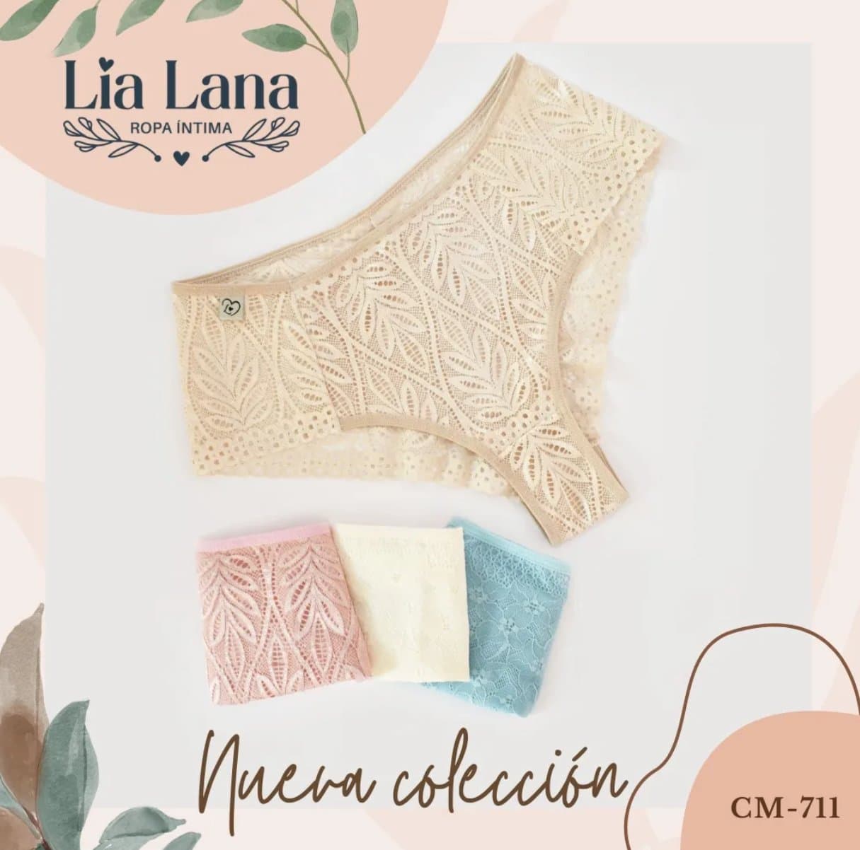 711 Lía Lana  Cachetero de Randa x3 Unidades