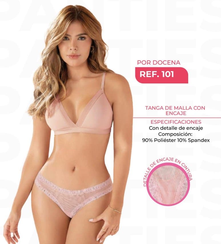 101 Ariana Tanga Encaje x3 Unidades