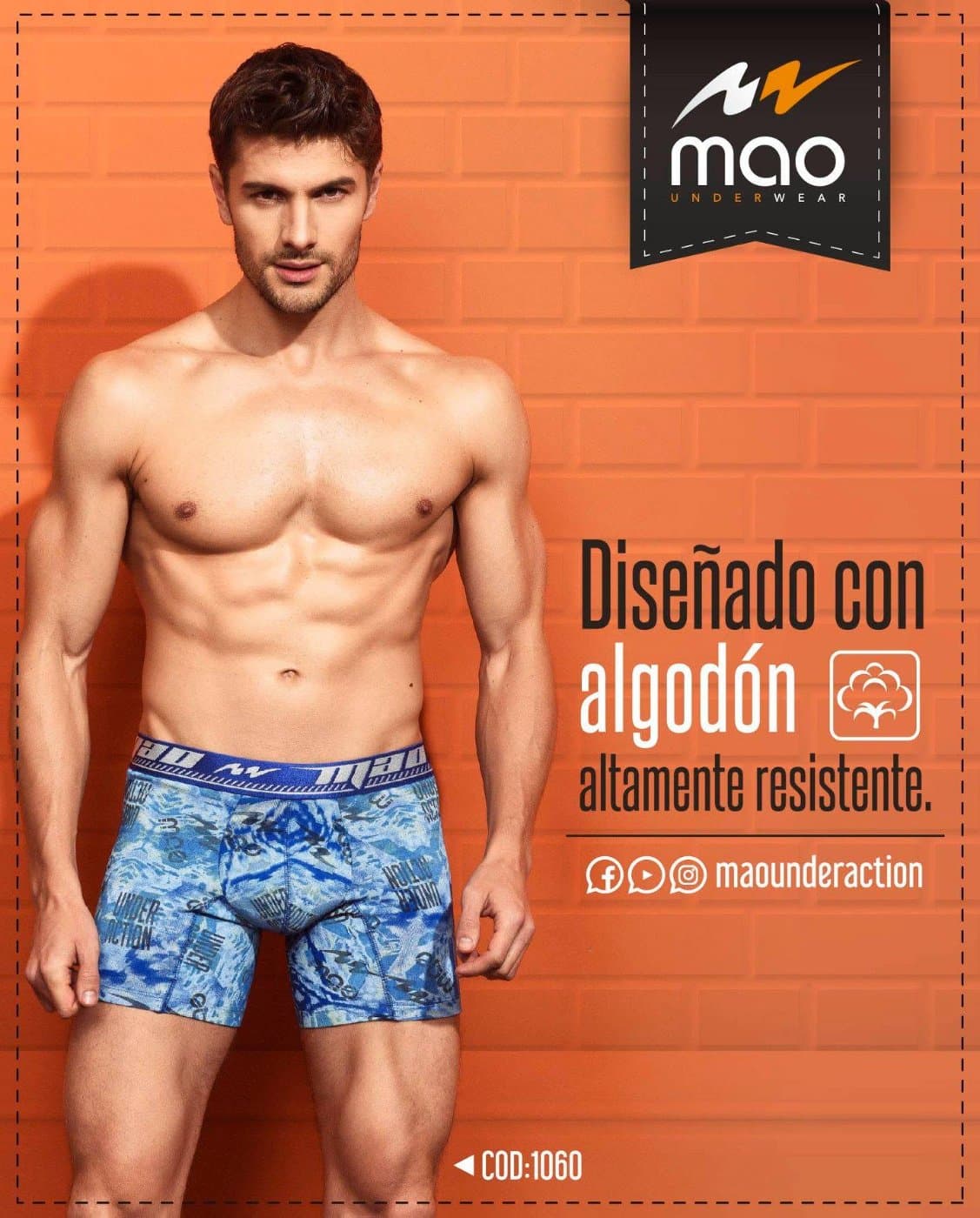 1060 Mao Bóxer Algodón Estampado x1 Unidad 