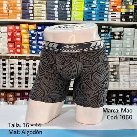 1060 Mao Bóxer Algodón Estampado Tallas Plus x1 Unidad 
